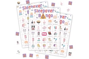 TRANFVGING Sleepover Bingo Games For Adults, Beauty Pajama Party Bingo Game Set, Slumber Party Game Bingo Cards, Bridal Shower Party Bingo Favors For Friend Besties, Lady Night Activity Game Decor & Supplies -19
