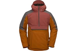 Volcom Men's Brighton Pullover Anarok Hooded Snowboard Jacket