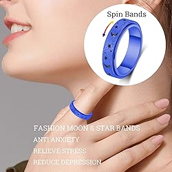 LuckyAmor Anxiety Ring for Women Spinner