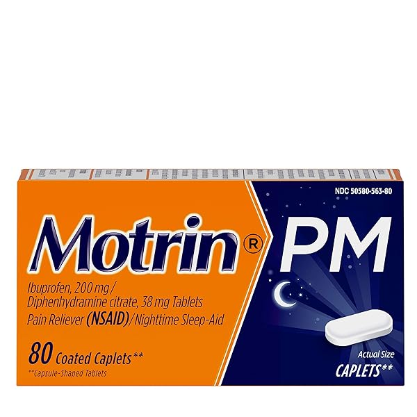 MOTRIN IB PM CAPLET SIZE 80CT MOTRIN IB PM CAPLET 80CT