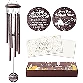 Anniversary Wind Chimes Gifts for him her,Romantic Anniversaries for Wife, Husband, Happy Anniversary Decorations