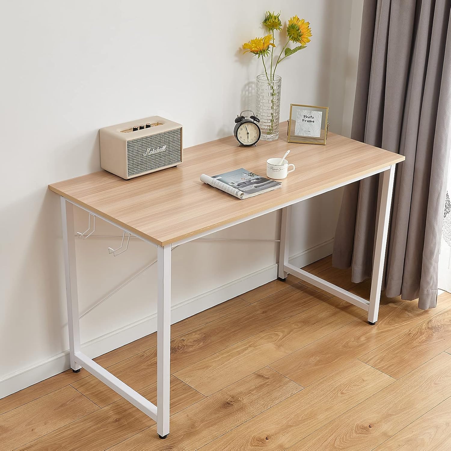 Home office desk with hooks 47