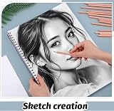 Thboxes A3 Sketch Book 200GSM 40 Sheets 80 Pages Hardback Spiral Bound view 6