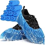 Shoe Covers Disposable Non-slip for Indoors -100 Pack (50 Pairs) Waterproof Premium CPE Booties Shoes Protectors Coverings, f