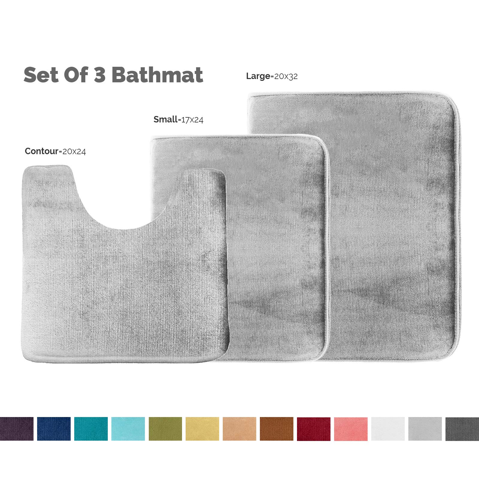 Clara Clark Memory Foam Bath Mat, Ultra Soft Non Slip and Absorbent