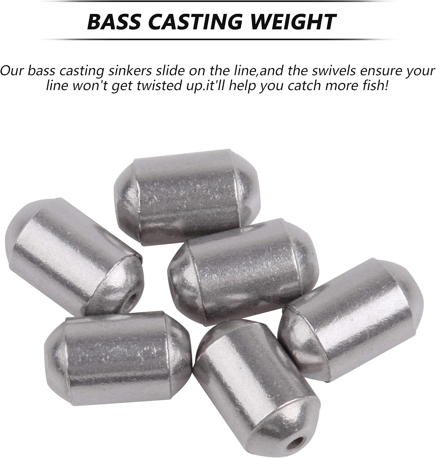 Fishing Sinker Weights Assorted Kit 42pcs Iron Weights Bass Casting Carp Weights Sea Fishing Weights Fishing Tackle for Saltwater Freshwater - Image 4