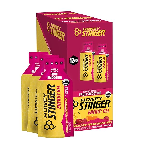 HONEY STINGER ORGANIC FRUIT SMOOTHIE ENERGY GEL, GLUTEN...