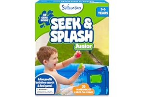 Skillmatics Pool Toys – Seek & Splash, Preschool Search & Find Water Game, Swimming Pool & Bathtime Toy for Kids, Summer Fun & Gifts for Boys & Girls Ages 3, 4, 5, 6, Includes 48 Colorful Gems