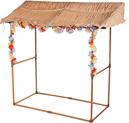 Amazon Com Tabletop Tiki Hut Bar Stand Luau Party Decor Toys