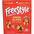 Freestyle Snacks Hot & Spicy Green Olives, 4 OZ