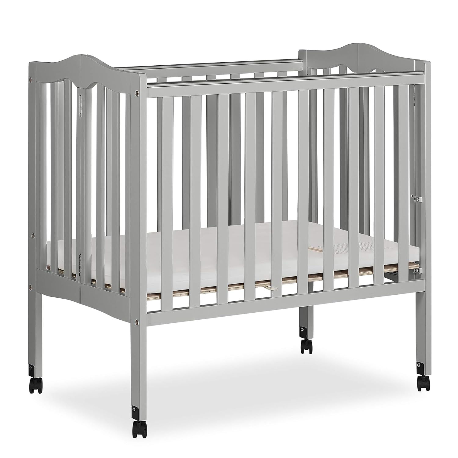 Pebble Grey Dream On Me 2 in 1 Lightweight Folding Portable Crib Cribs