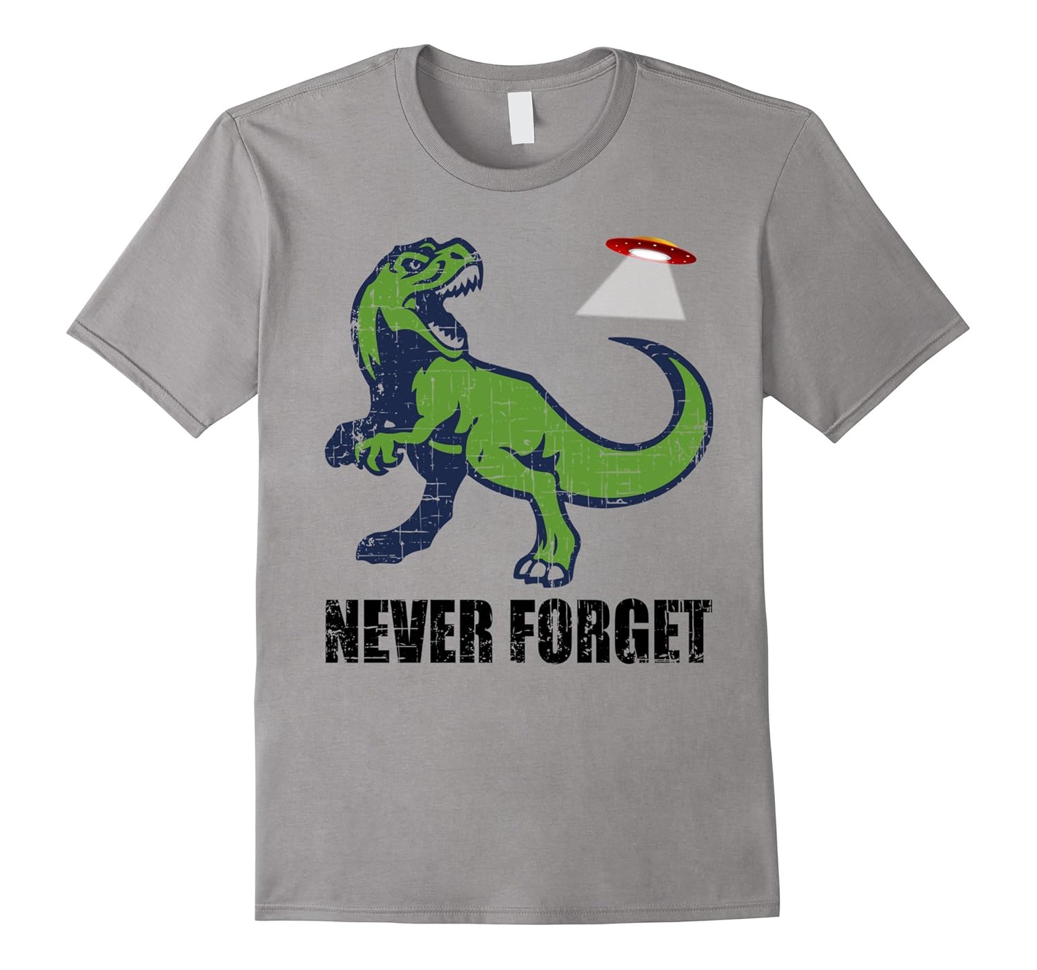 Never Forget T-Rex Extinction Shirt by Alien UFO Tshirt-Rose