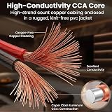 GearIT 2x2.5mm² Speaker Cable 30.48 m 100 ft 14 AWG CCA Black Red view 6