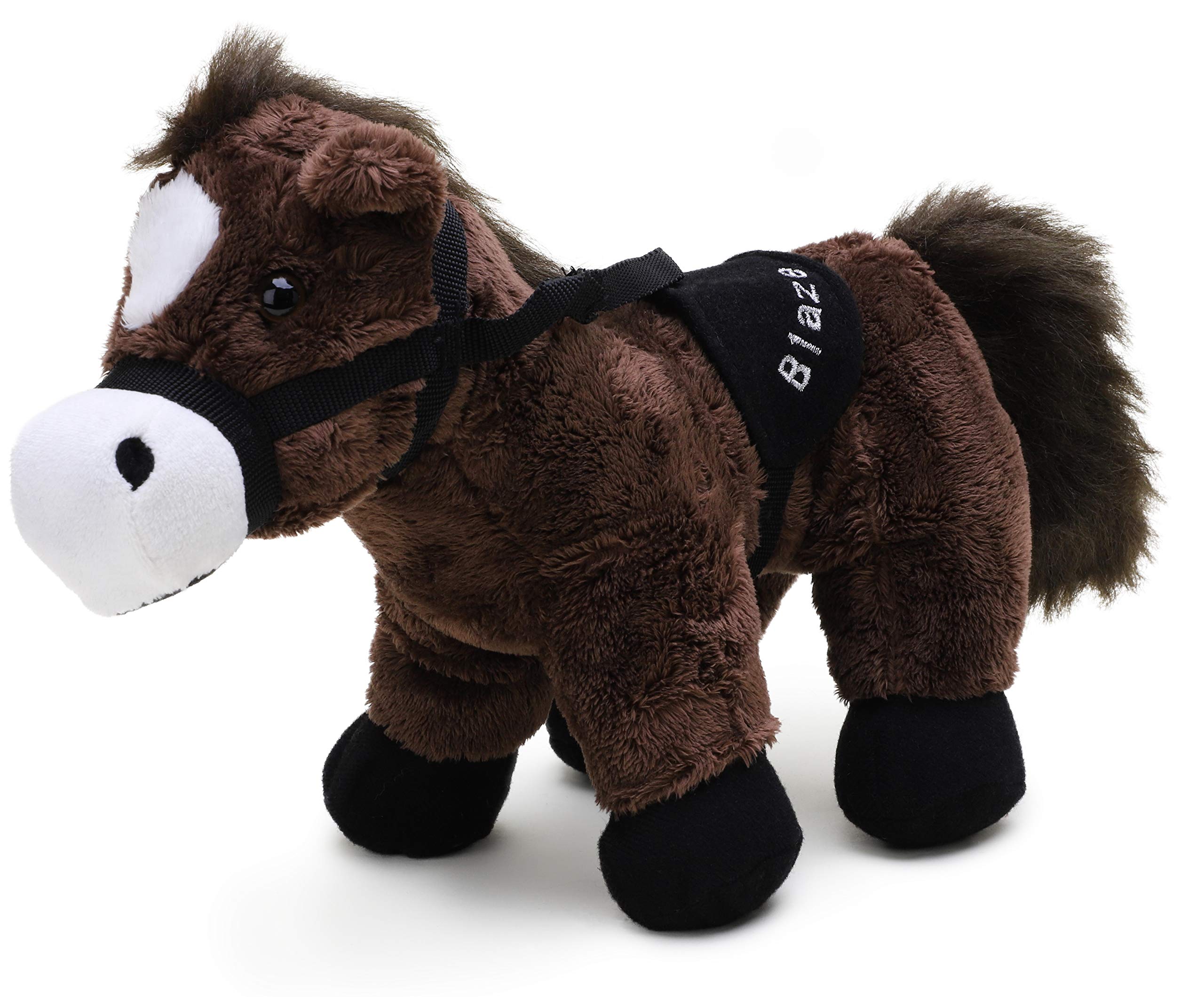 Toyland® 32cm Plush Pony Soft Toy - Farmyard & Equestrian Toys (DarkBrown)