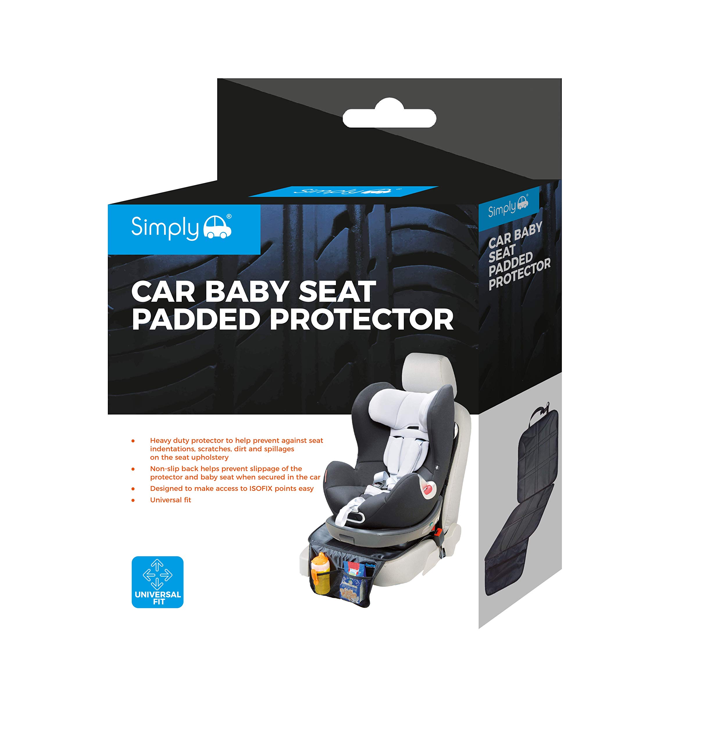 Simply Baby Car Seat Padded Protector, Black