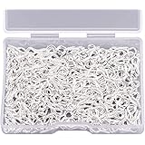 AIEX 300 pcs Screw Eye Pins Hooks Eyelets Screw Threaded for Jewelry Making Findings DIY Crafts, Silver