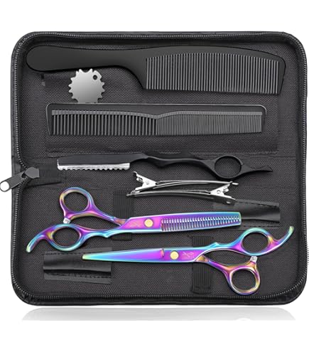 Amazon.com : Purple Dragon 5.5 inch Hair Cutting Scissors Set with