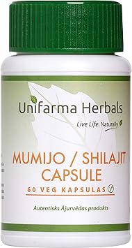MUMIJO/SHILAJIT KAPSELN | 60 Veg Kapseln | 36,6 g | VEGAN | Ayurvedisches Erzeugnis | EU Produkt | Nahrungsergänzung