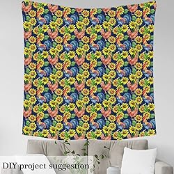 Sunflower Fabric by The Yard, Chicken Upholstery
