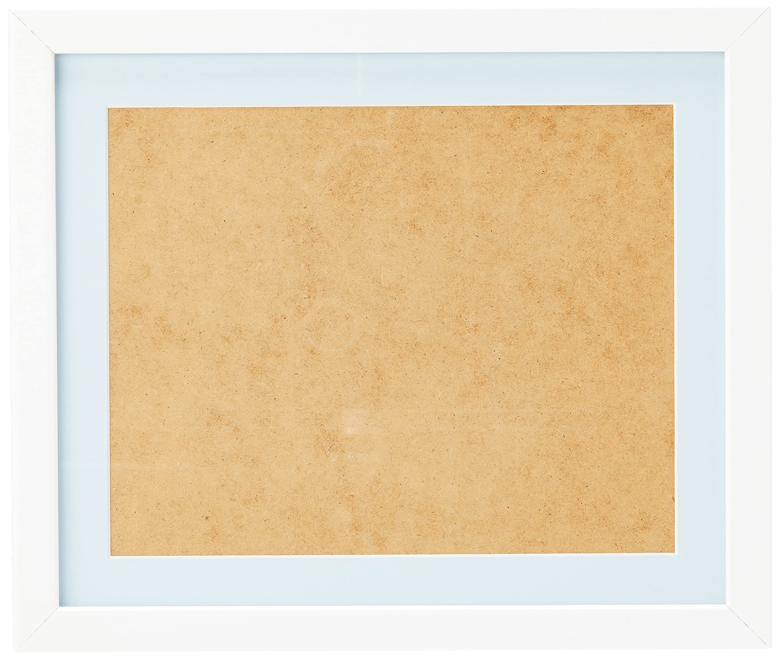 Frame Company Allington White 12x10 inch Frame With Light Blue Mount For Image 10x8 inch *Choice of sizes* Fitted with Real Glass