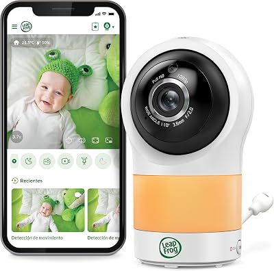 LF1911 Smart WiFi Monitor de Bebé com Vídeo em FHD 1080P, Aplicação Gratuita com Deteção de Movimento e Ruído, Visão Noturna a Cores, Modo de Privacidade, Controlo Remoto de Zoom Rotação-Inclinação