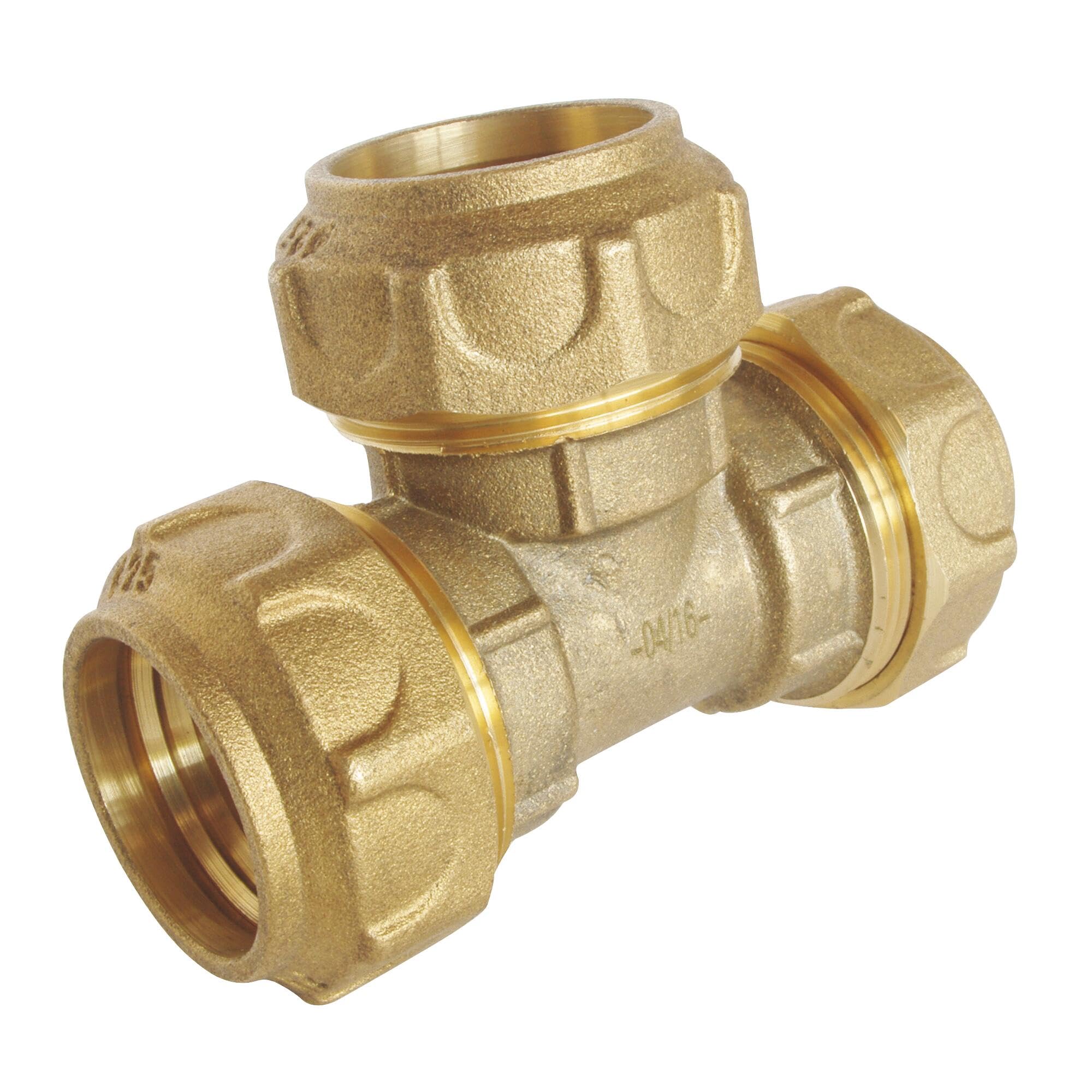 Somatherm 838-25, Brass Connector Equal to External Tightening Tube Triple semi-Rigid Connection-Pressure 20 bar-Temperature +5°C to +80°C-Optimal Sealing, Gray, PE Ø25 mm