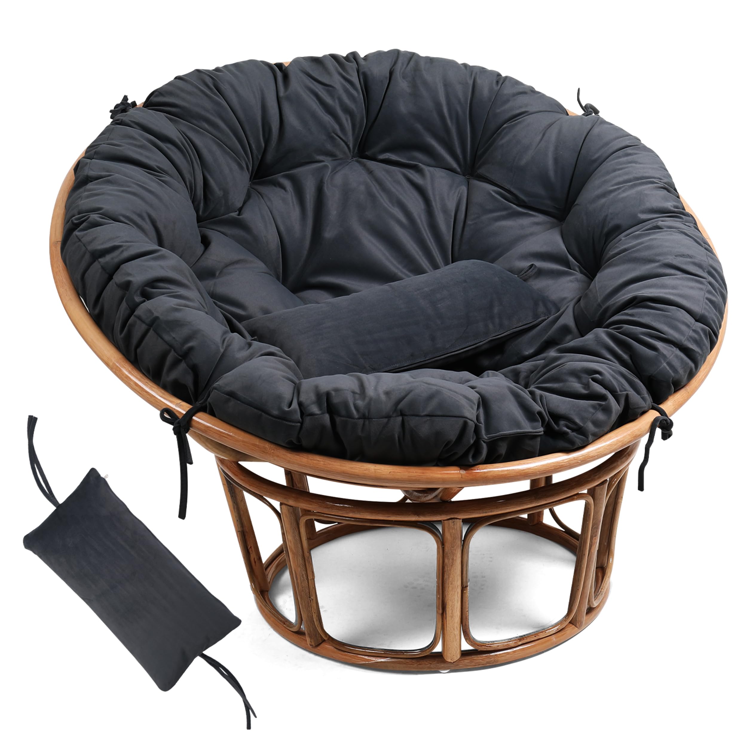 Photo 1 of *** CUSHION ONLY *** Disker Papasan Chair Cushion - 52 inch - Without Chair (Onyx Black)