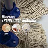 TDBS Floor Mop and Bucket Set Blue 2pc Heavy-Duty Wringer 12L view 6