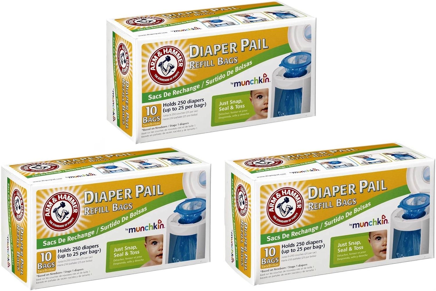Arm and Hammer Diaper Pail Bag Refills Health & Personal Care