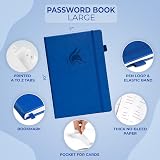 Clever Fox Password Book with Alphabetical Tabs Royal Blue Large 18x25 cm view 2