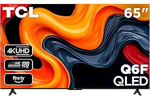 TCL 65-Inch Q6 QLED 4K UHD Smart TV with Fire TV (65Q651F, 2025 Model) Dolby Vision, HDR PRO+, Dolby Atmos, Alexa Built-in wi