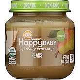 HAPPY BABY Organic Stage 1 Pears, 4 OZ