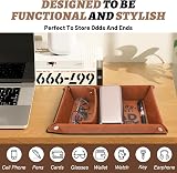 MestectPET PU Leather Valet Tray for Dad | Best Birthday & Father's Day Gift view 6