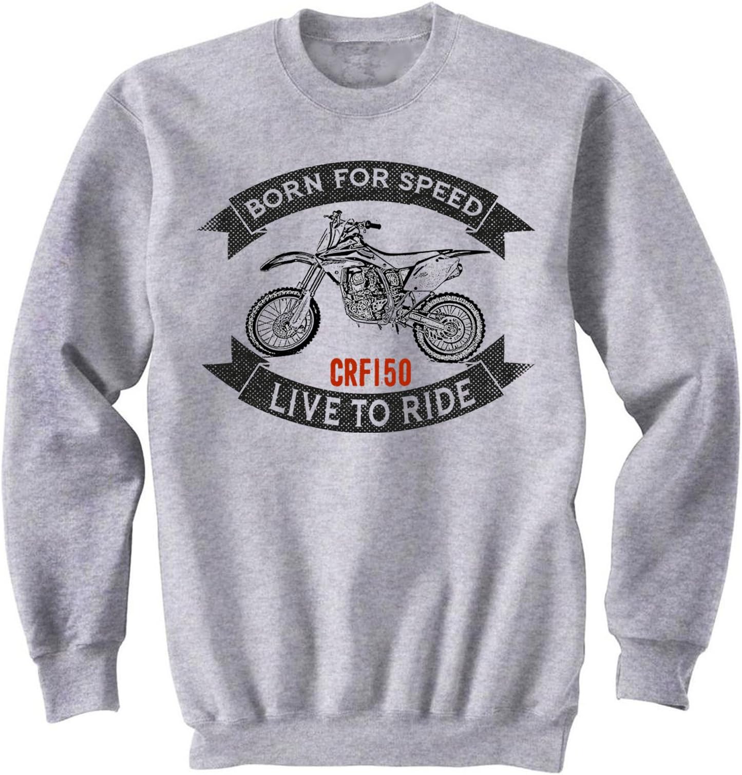 TEESANDENGINES Men's Honda CRF 150 Grey Sweatshirt