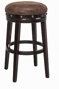 Hillsdale 5990-826 Benard Backless Swivel Counter Stool Height, Brown