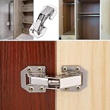 JIZZU 10Pcs Silent Close Hinges 90 Degree for Kitchen Wardrobe Cabinet Doors view 3