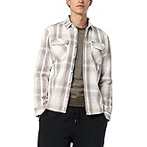 Buffalo David Bitton Men's Shirt Style Shacket Jacket, Milk Plaid, Large