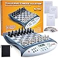 Talking Chess Master Electronic Chess Set with 2000 ELO Rating, Great for Brain Strategy Training, Strong Magnetic Chess Computer Game, 1-2 Player, Ideal Electronic Chess Board Gift for Kids Teenagers