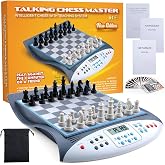 Talking Chess Master Electronic Chess Set with 2000 ELO Rating, Great for Brain Strategy Training, Strong Magnetic Chess Computer Game, 1-2 Player, Ideal Learning Gift for Kids Teenagers