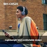 Sony WH-CH520 Wireless Bluetooth On-Ear Headphones 50hr Battery EQ Clear Calls view 4