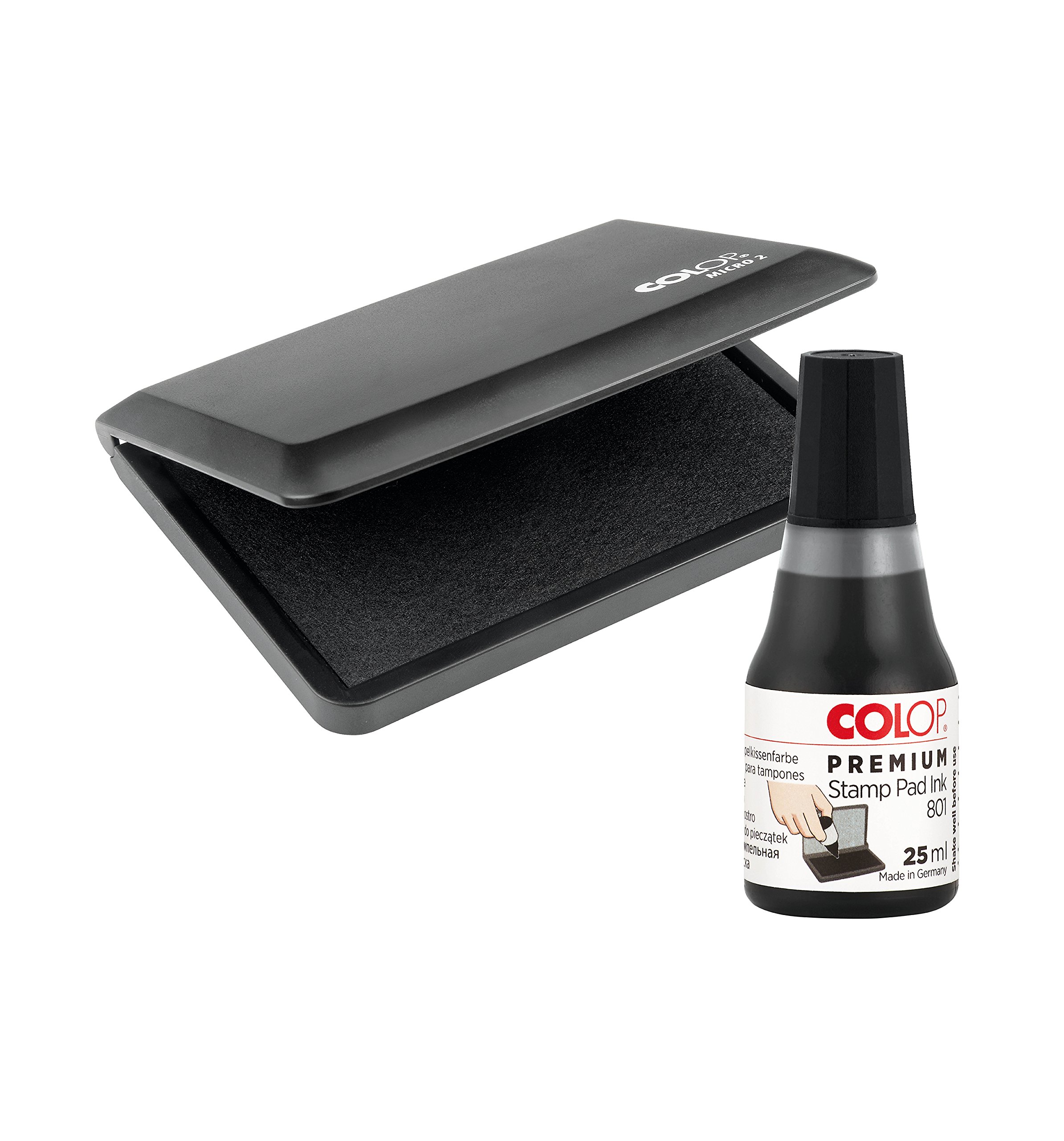 Colop 151304 Ink Pad Micro 2 + Colour 801 Black