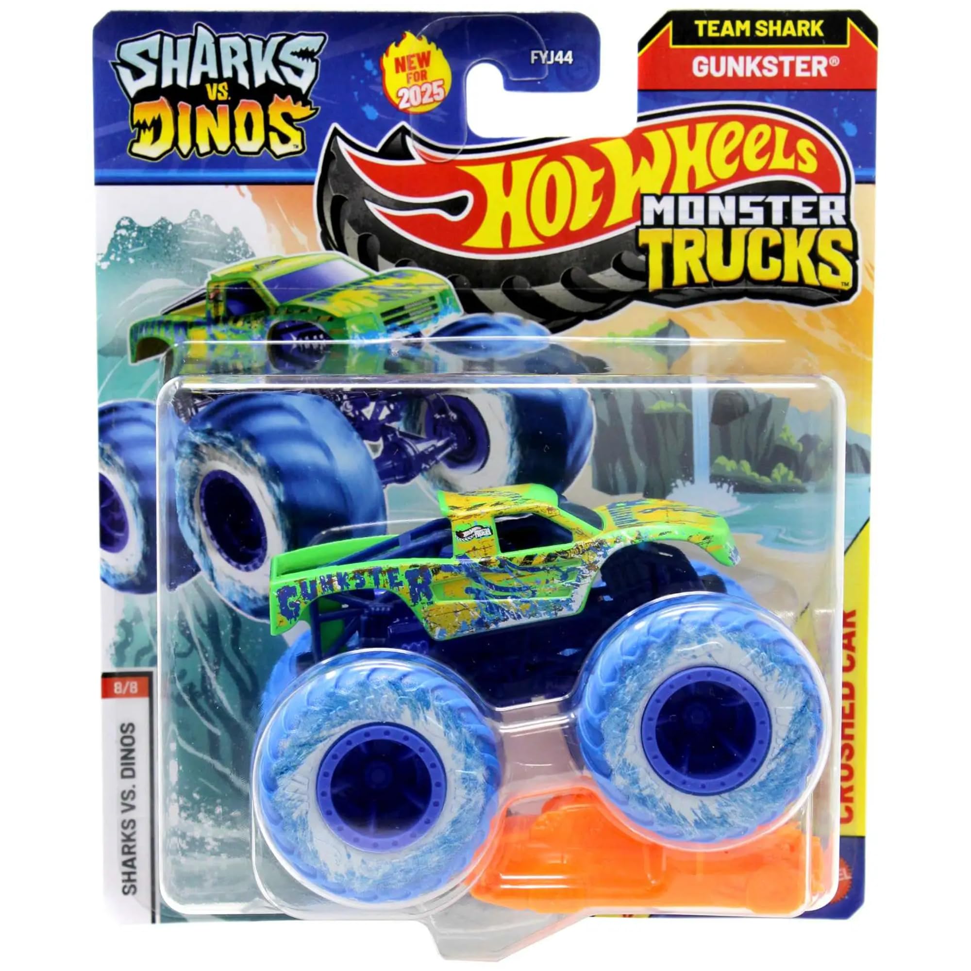 Hot Wheels Monster Trucks - (Sharks vs Dino's Gunkster JCD89)