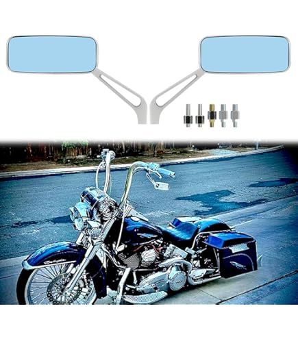 Replacement Bike Mirrors Motorcycle Side View Mirrors   Black Irregular Shape Pair For Sport Bikes & Cruisers DNA MOTORING MP MR M013 BK