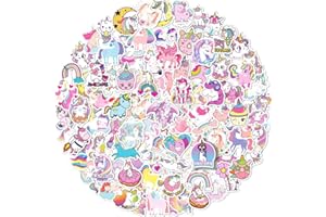 Unicorns Stickers 100 Pcs Waterproof Vinyl Stickers for Water Bottles 3
