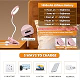 Akynite 3W Rechargeable Clip-On Bed Light Pink 28 LEDs Type C Charge view 3