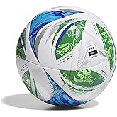 adidas Unisex-Adult MLS League Nativo Soccer Ball,White/Green/Glory Blue/Solar Blue,5