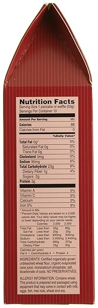 GARVEY’S ORGANIC PANCAKE & WAFFLE MIX, 9 OUNCE BOX, PACK OF 6