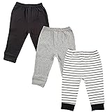 Luvable Friends Unisex Baby Cotton Pants, Black