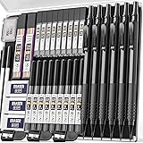 Nicpro 35PCS Black Metal Mechanical Pencils Set in