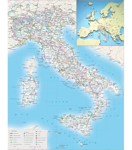 Amazon.com: Gifts Delight 24x31 Poster: Physical & Road Map of